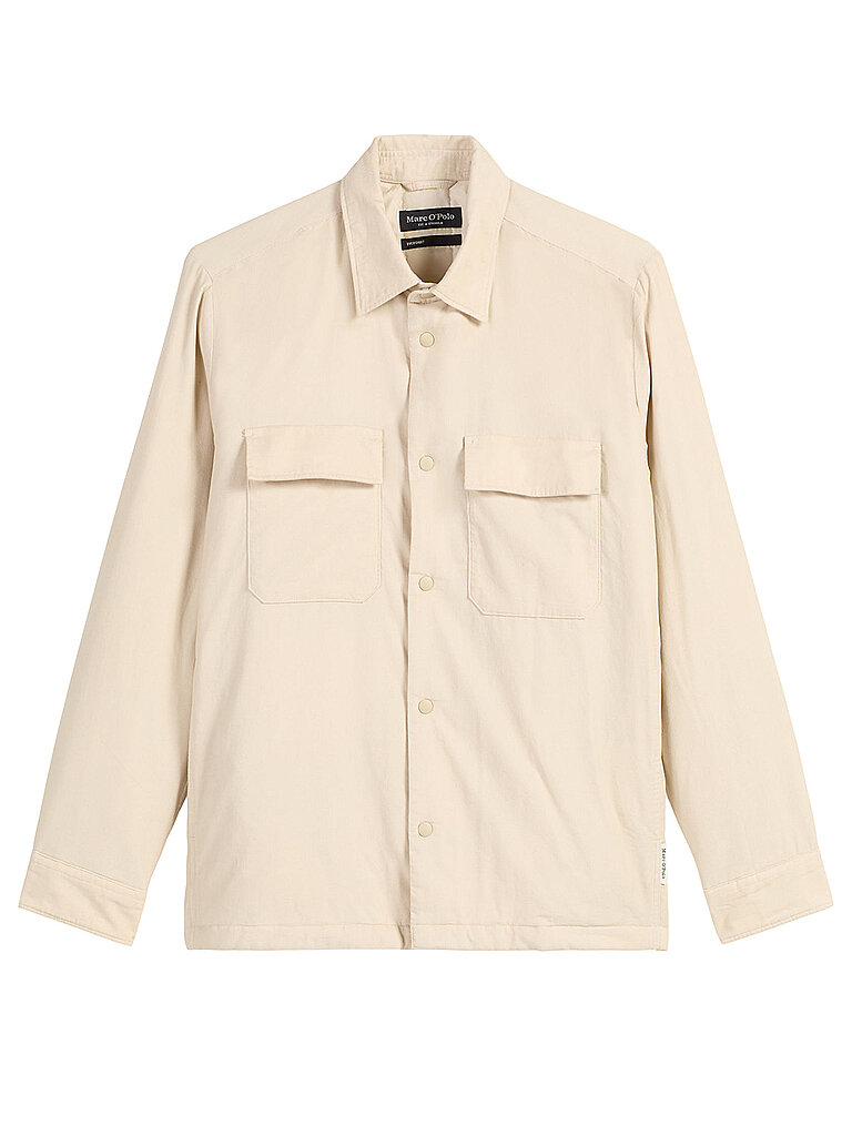 Kurzjacke MARC O'POLO "mit leichter Wattierung", Herren, Gr. XXL, light oat, Obermaterial: 100% Baumwolle; Futter: 100% Polyester, unifarben, regular fit, Doppelmanschette, Jacken Kurzjacke